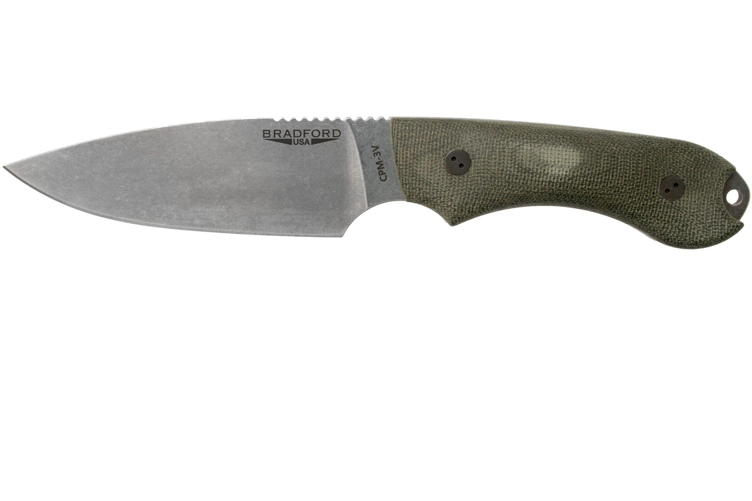 Bradford Guardian 4, 3D OD Green Micarta Guardian 4 CPM 3V, Full Flat Stonewashed 4FH-102-3V 1 Bradford Guardian 4, 3D OD Green Micarta Guardian 4 CPM 3V, Full Flat Stonewashed 4FH-102-3V