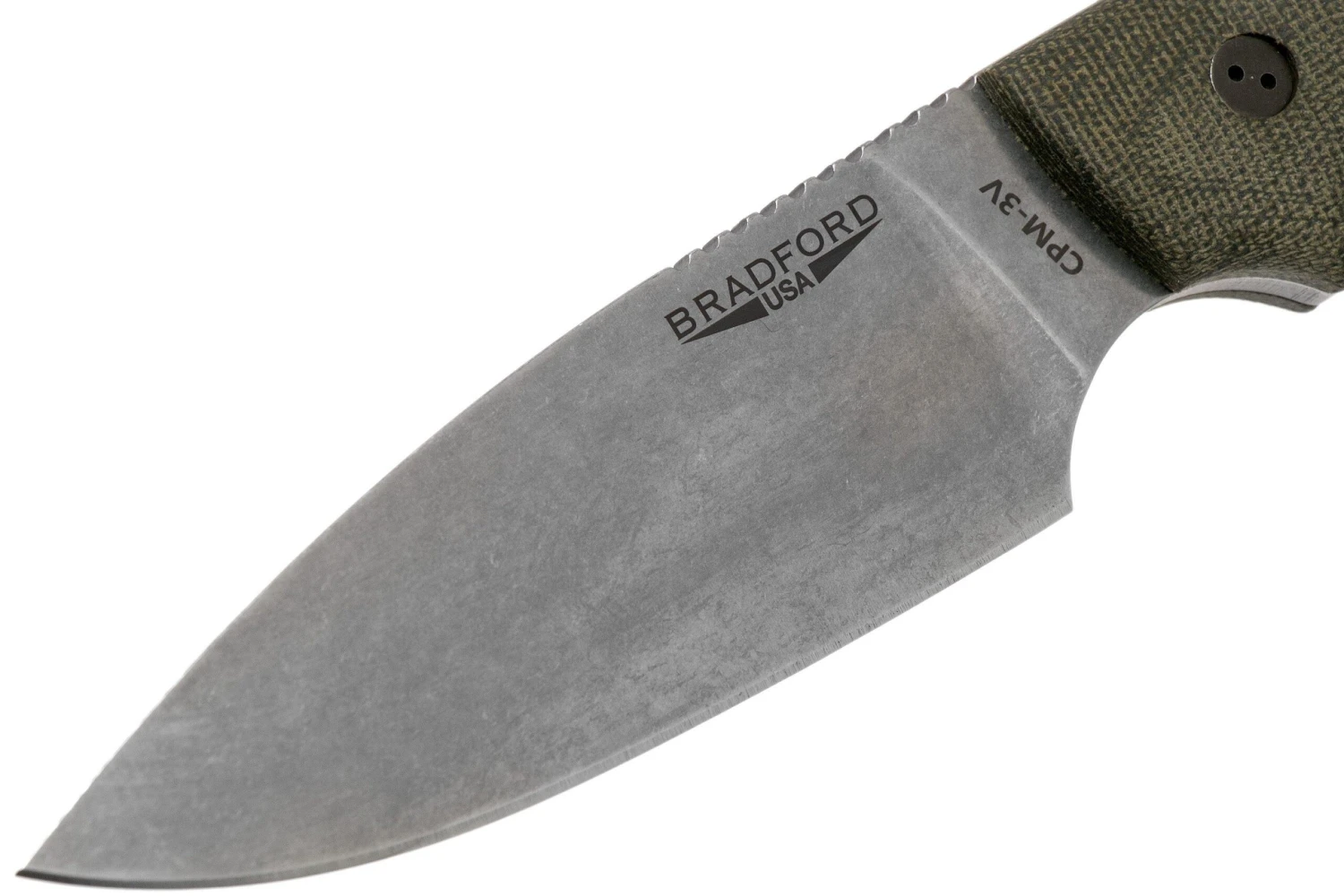 Bradford Guardian 4, 3D OD Green Micarta Guardian 4 CPM 3V, Full Flat Stonewashed 4FH-102-3V 3 Bradford Guardian 4, 3D OD Green Micarta Guardian 4 CPM 3V, Full Flat Stonewashed 4FH-102-3V - Imagen 3