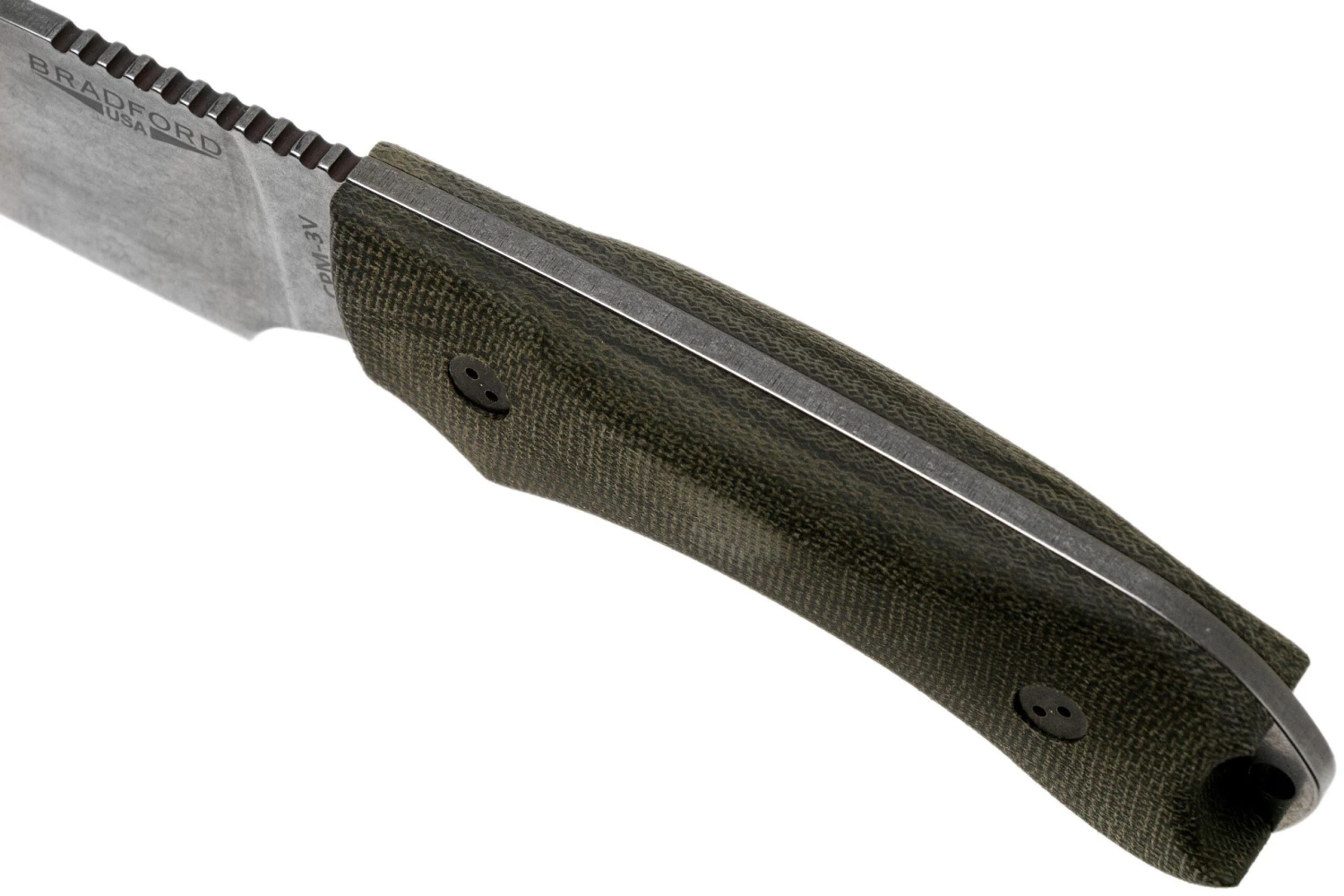 Bradford Guardian 4, 3D OD Green Micarta Guardian 4 CPM 3V, Full Flat Stonewashed 4FH-102-3V 5 Bradford Guardian 4, 3D OD Green Micarta Guardian 4 CPM 3V, Full Flat Stonewashed 4FH-102-3V - Imagen 5