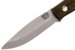 Bark River Mini Bushcrafter CPM 3V, Green Canvas Micarta, Red Liner -Cuchillería Aventura BRK06 022GNC RL 03 bark river brk06 022gnc rl 03