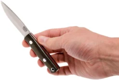 Bark River Mini Bushcrafter CPM 3V, Green Canvas Micarta, Red Liner -Cuchillería Aventura BRK06 022GNC RL 06 bark river brk06 022gnc rl 06