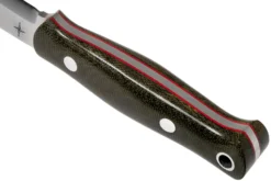Bark River Bushcrafter I CPM 3V, Green Canvas Micarta, Red Liners -Cuchillería Aventura BRK06 131GNC RL 04 bark river knives scaled