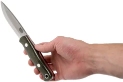 Bark River Bushcrafter I CPM 3V, Green Canvas Micarta, Red Liners -Cuchillería Aventura BRK06 131GNC RL 06 bark river knives scaled