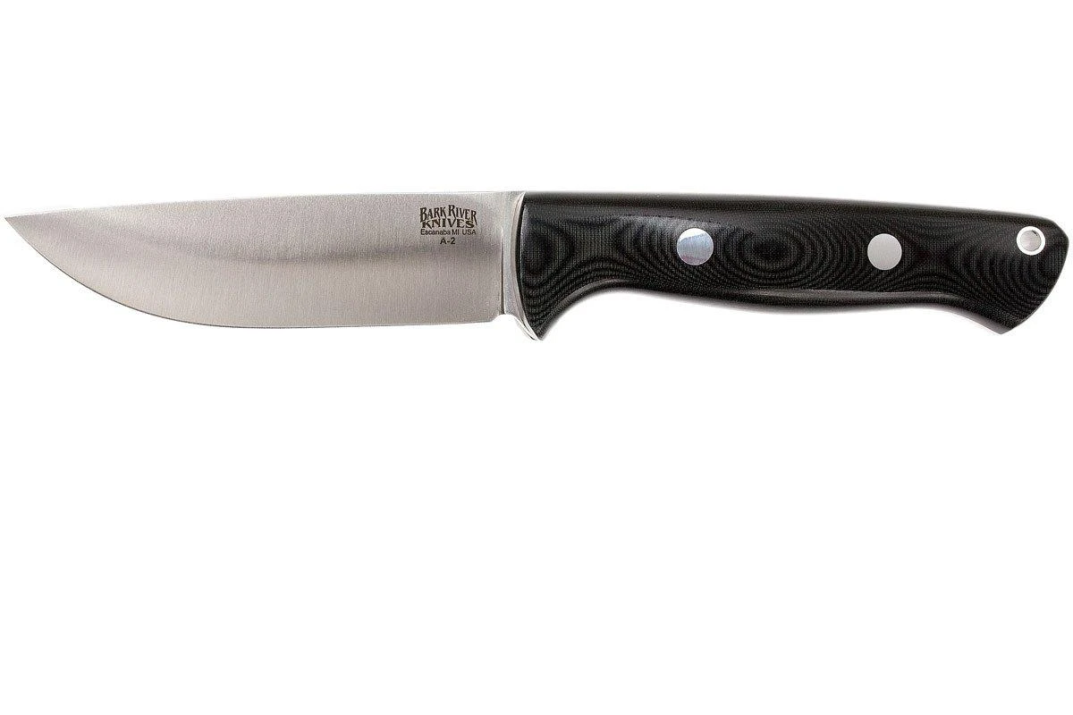 Bark River Bravo 1 A2 FHG Rampless, Black Linen Micarta, Funda Marrón 1 Bark River Bravo 1 A2 FHG Rampless, Black Linen Micarta, Funda Marrón