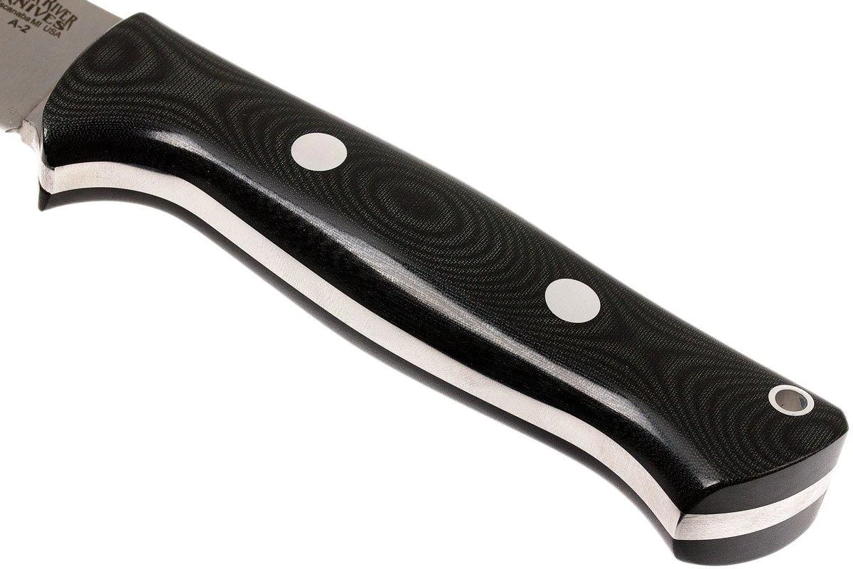 Bark River Bravo 1 A2 FHG Rampless, Black Linen Micarta, Funda Marrón 4 Bark River Bravo 1 A2 FHG Rampless, Black Linen Micarta, Funda Marrón - Imagen 4