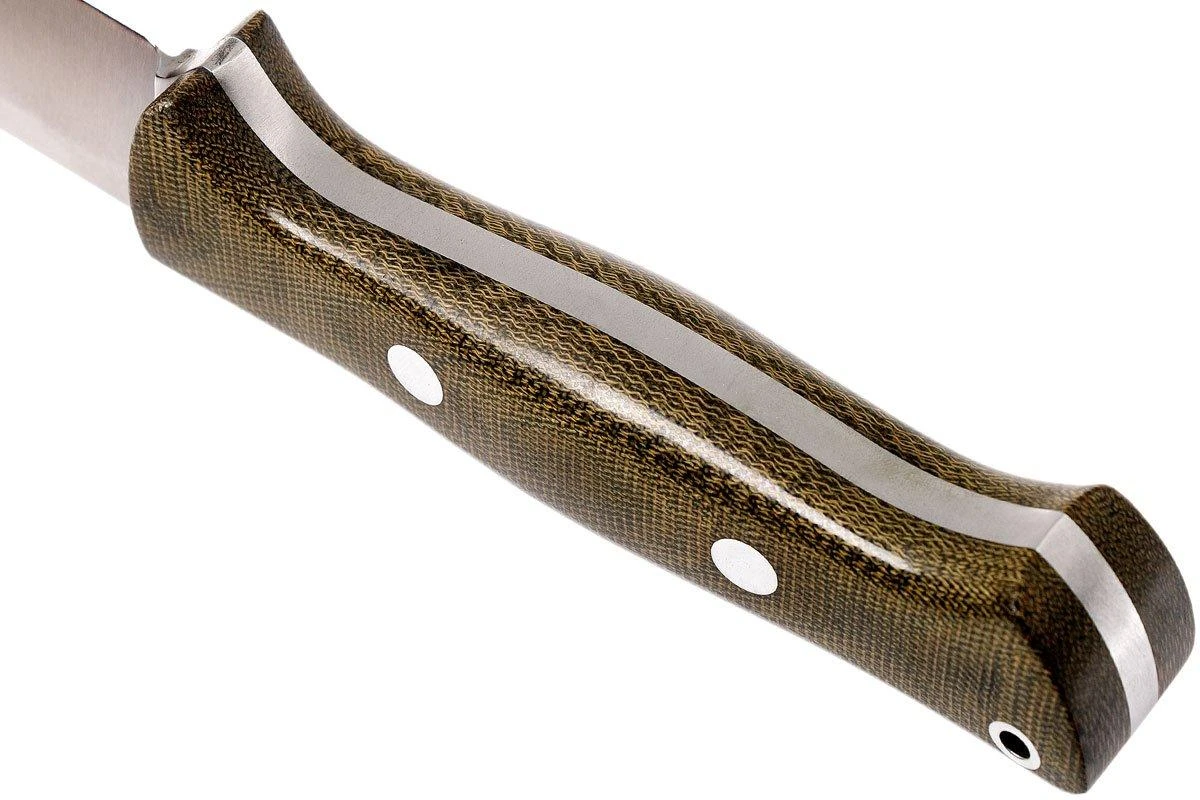 Bark River Bravo 1 A2 Rampless, Green Canvas Micarta, Funda Marrón 8 Bark River Bravo 1 A2 Rampless, Green Canvas Micarta, Funda Marrón - Imagen 8
