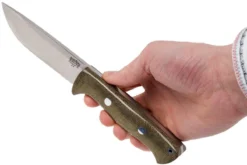 Bark River Bravo 1 A2 Rampless, Green Canvas Micarta, Funda Marrón 19 Bark River Bravo 1 A2 Rampless, Green Canvas Micarta, Funda Marrón -Cuchillería Aventura BRK07 111GNC RS 06 bark river brk07 111gnc rs 06