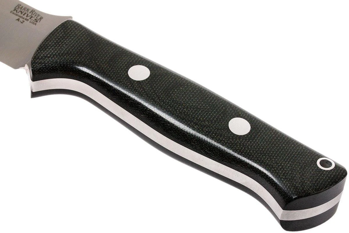 Bark River Bravo 1.5 A2, Black Canvas Micarta, Funda Marrón 4 Bark River Bravo 1.5 A2, Black Canvas Micarta, Funda Marrón - Imagen 4