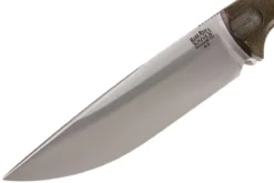 Bark River Bravo Vortex A2 Jimped, Green Canvas Micarta, Funda Marrón -Cuchillería Aventura BRK07 117FMGRC JI 03 bark river brk07 117fmgrc ji 03