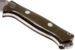 Bark River Bravo Vortex A2 Jimped, Green Canvas Micarta, Funda Marrón -Cuchillería Aventura BRK07 117FMGRC JI 04 bark river brk07 117fmgrc ji 04