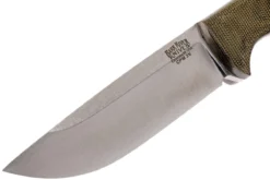 Bark River Bravo 1 CPM 3V Rampless, Green Canvas Micarta, Funda Marrón -Cuchillería Aventura BRK07 121GNC RS 03 bark river bravo brk07 121gnc rs 03