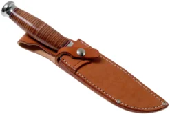 Bark River Teddy A2 Stacked Leather, Single Quillion Cuchillo De Exterior -Cuchillería Aventura BRK08 114SLSQ 06 bark river knives scaled