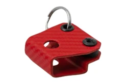 Clip And Carry Kydex Keychain Sheath Gerber Dime, Leatherman Squirt, Carbon Fiber Red GDIME-CF-RED Funda Llavero -Cuchillería Aventura CAGDIME CF RED 03 clipandcarry scaled