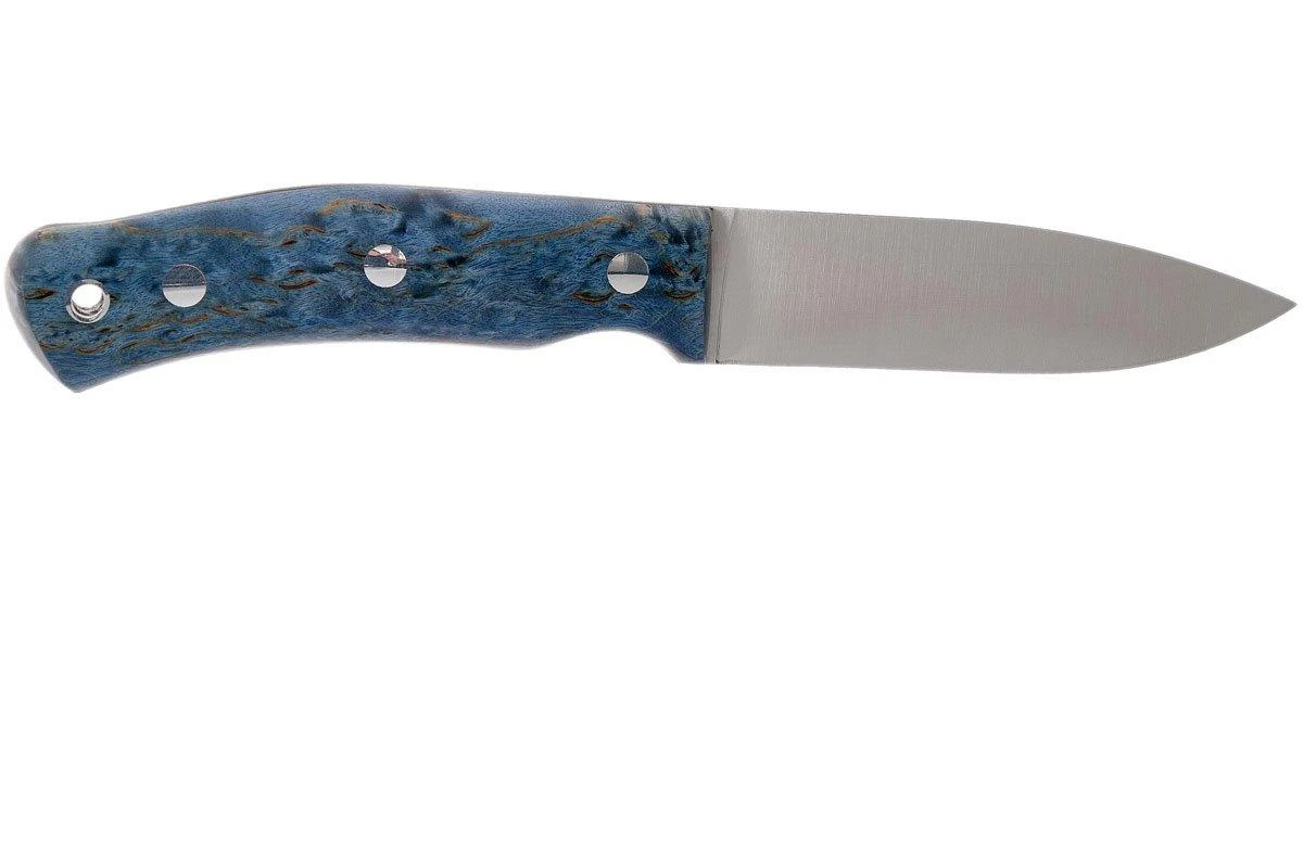 Casström No. 10 Swedish Forest Knife Blue Curly Birch, 14C28N Flat Grind 13119 2 Casström No. 10 Swedish Forest Knife Blue Curly Birch, 14C28N Flat Grind 13119 - Imagen 2