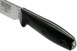 ESEE Model 3 S35VN 3D Black G10 Cuchillo De Supervivencia 3PM35V-001 Funda Negra + Clip Para Cinturón -Cuchillería Aventura EE 3PM35V 001 05 esee knives scaled