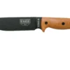 ESEE Model 6 Black Blade 3D Natural Canvas Micarta Cuchillo De Supervivencia 6PB-011 Funda Negra + Clip Plate