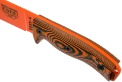 ESEE Model 6 Orange Blade 3D Neon Orange-Black G10 Cuchillo De Supervivencia 6POR-006 Funda Negra + Clip Plate -Cuchillería Aventura EE 6POR 006 05 esee knives scaled