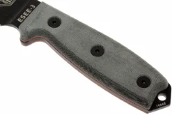 ESEE Model 3 Black Blade, Grey Handle 3P-MB-B Con Funda + Clip Y MOLLE-back -Cuchillería Aventura EE ESEE 3P MB B 03 esee knives model 3 ee esee 3p mb b d3