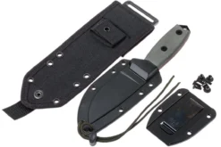 ESEE Model 3 Black Blade, Grey Handle 3P-MB-B Con Funda + Clip Y MOLLE-back -Cuchillería Aventura EE ESEE 3P MB B 08 esee knives model 3 ee esee 3p mb b 08