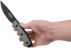ESEE Model 3 Modified Pommel Black Blade, Grey Handle 3PM Con Funda + Clip -Cuchillería Aventura EE ESEE 3PM 05 esee knives scaled