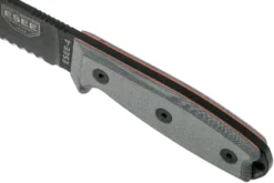 ESEE Model 4 Cuchilla Dentada, Mango Gris 4S-MB-B Con Funda Negra + Clip En MOLLE-back -Cuchillería Aventura EE ESEE 4S MB B 05 esee knives scaled