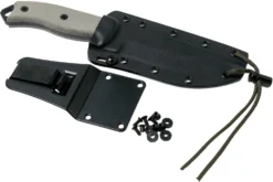 ESEE Model 5 Black Blade, Desert Tan Handle 5P-BK Con Funda Kydex + Clip De Cinturón 14 ESEE Model 5 Black Blade, Desert Tan Handle 5P-BK Con Funda Kydex + Clip De Cinturón -Cuchillería Aventura EE ESEE 5P BK 07 esee knives v2018 scaled