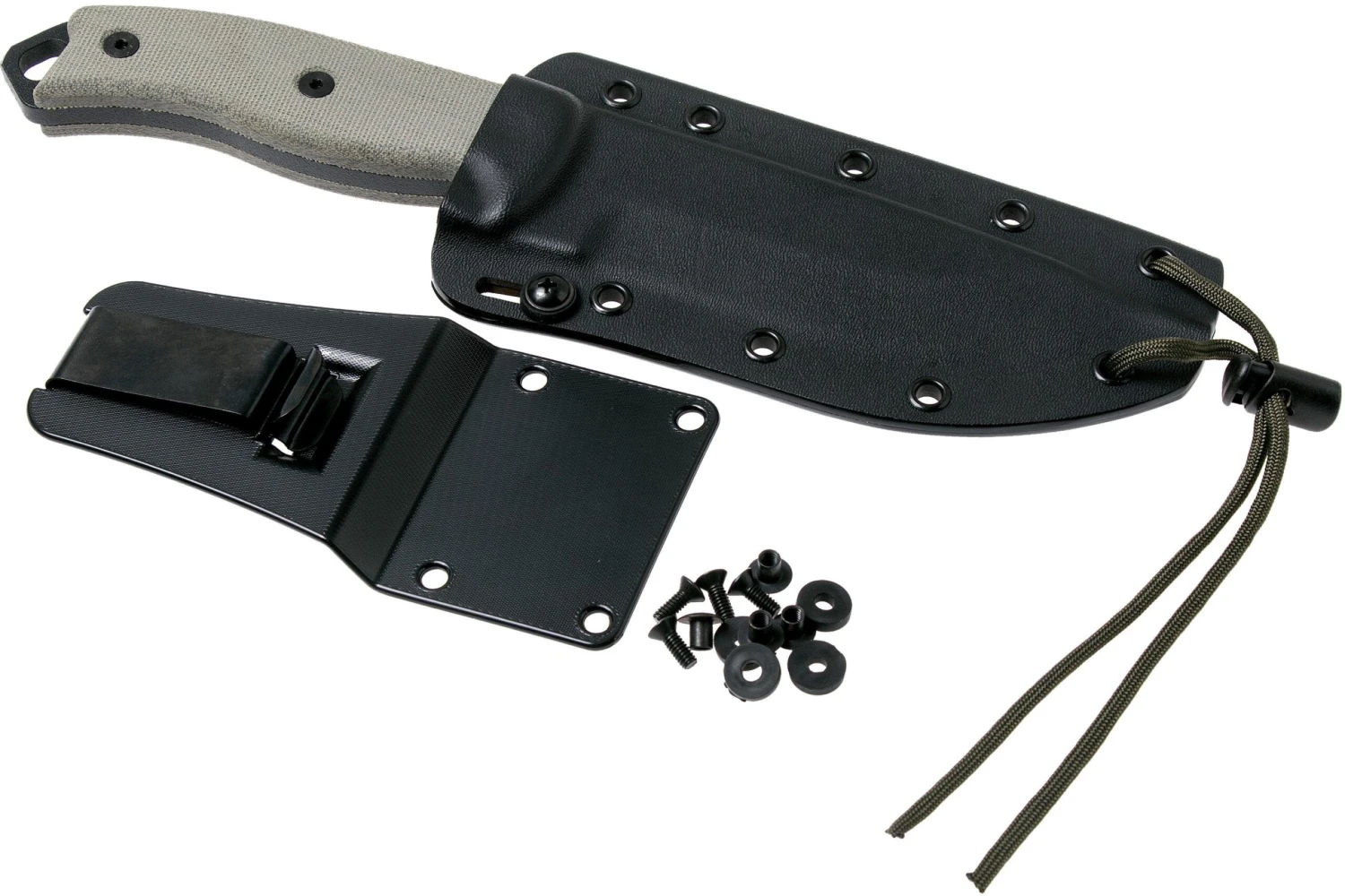 ESEE Model 5 Black Blade, Desert Tan Handle 5P-BK Con Funda Kydex + Clip De Cinturón 7 ESEE Model 5 Black Blade, Desert Tan Handle 5P-BK Con Funda Kydex + Clip De Cinturón - Imagen 7