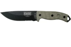 ESEE Model 5 Serrated Black Blade 5S Cuchillo De Supervivencia Con Funda Kydex + Clip De Cinturón