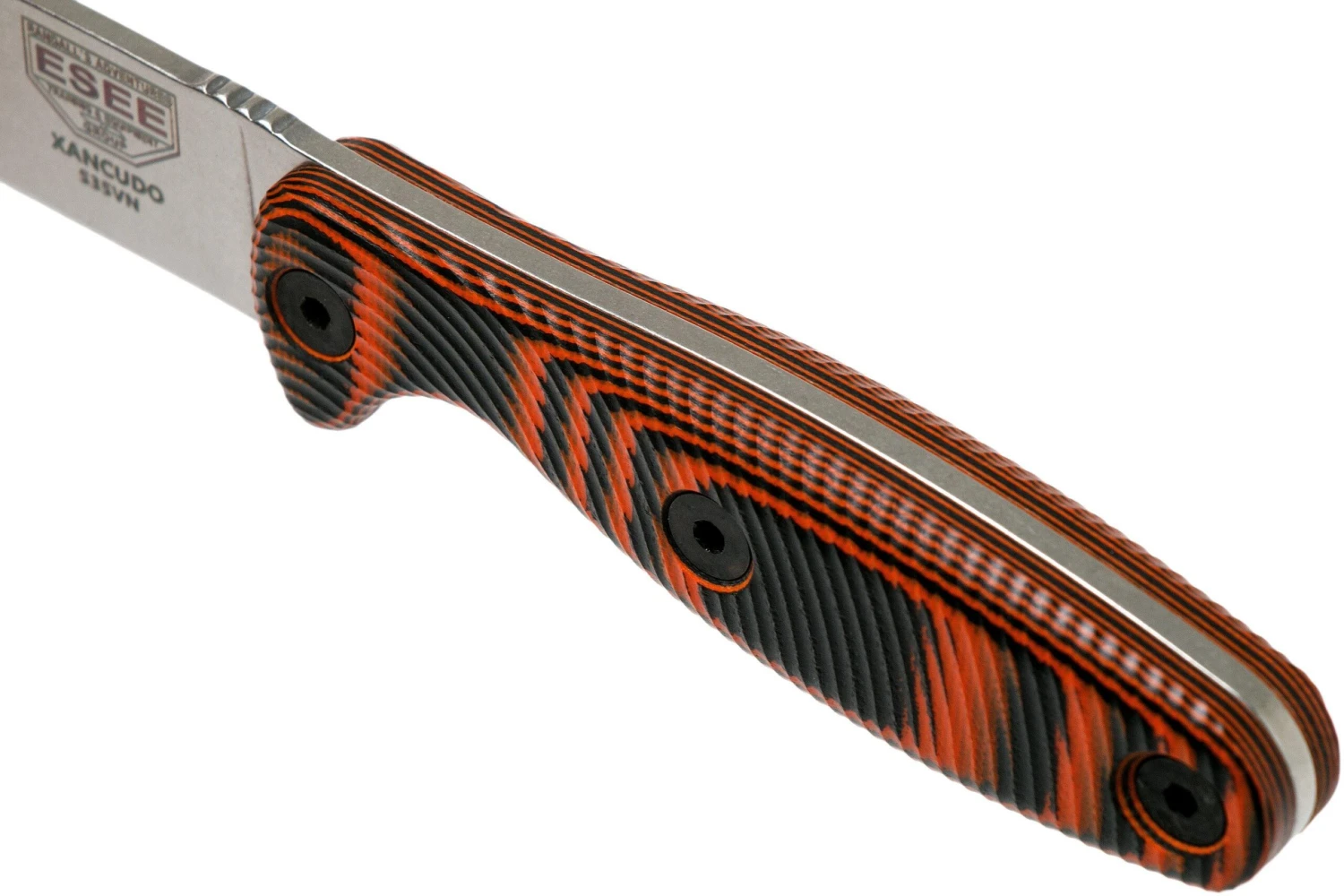 ESEE Xancudo S35VN Black-Orange G10 No Agujero XAN2-006 Cuchillo Fijo 5 ESEE Xancudo S35VN Black-Orange G10 No Agujero XAN2-006 Cuchillo Fijo - Imagen 5