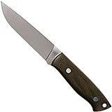 Brisa Trapper 115 Green Canvas Micarta Elmax Flat 2066, Cuchillo Bushcraft