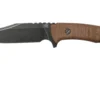 Rick Hinderer Ranch Bowie Natural Canvas Micarta, Battle Black, Cuchillo Bowie