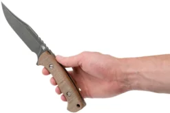 Rick Hinderer Ranch Bowie Natural Canvas Micarta, Battle Black, Cuchillo Bowie -Cuchillería Aventura HRK TRB BB NM 06 rick hinderer knives scaled