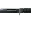 KA-BAR D2 Extreme Fighting Knife 1283, Serrated Blade, Kraton Handle, Funda De Cuero