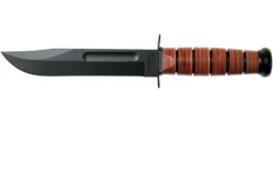 KA-BAR Single Mark 1320 Plain Edge, Cuero, Funda De Cuero