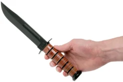 KA-BAR Single Mark 1320 Plain Edge, Cuero, Funda De Cuero -Cuchillería Aventura KA1320 06 ka bar scaled