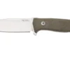 LionSteel M5 Sleipner, Green Canvas Micarta Cuchillo De Supervivencia