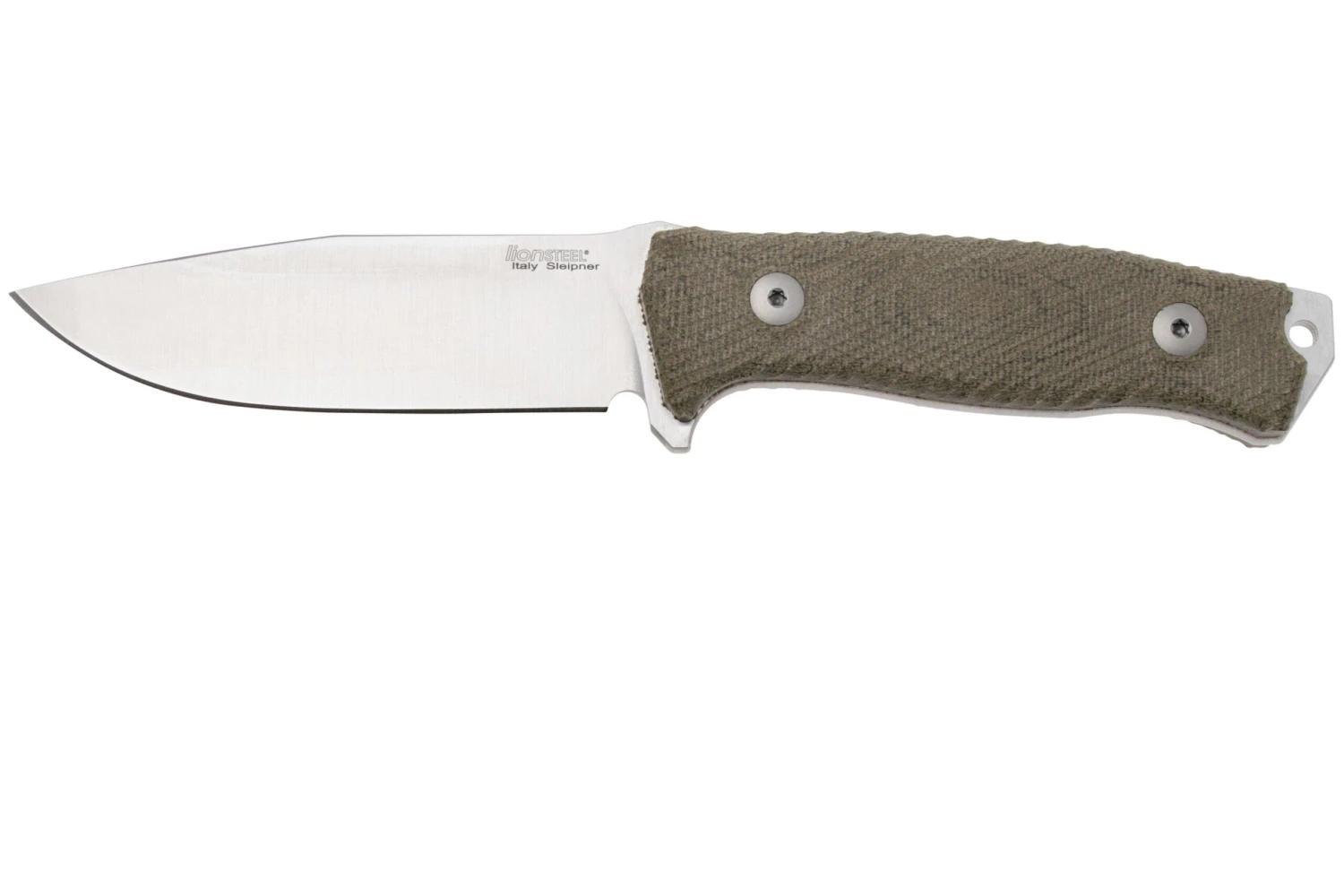 LionSteel M5 Sleipner, Green Canvas Micarta Cuchillo De Supervivencia 1 LionSteel M5 Sleipner, Green Canvas Micarta Cuchillo De Supervivencia