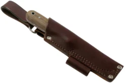 LT Wright Bushcrafter HC, 1075, Matte Green Micarta, Red Liners, Leather Sheath, Cuchillo Bushcraft -Cuchillería Aventura LT BHC GM RL LS 06 lt wright scaled