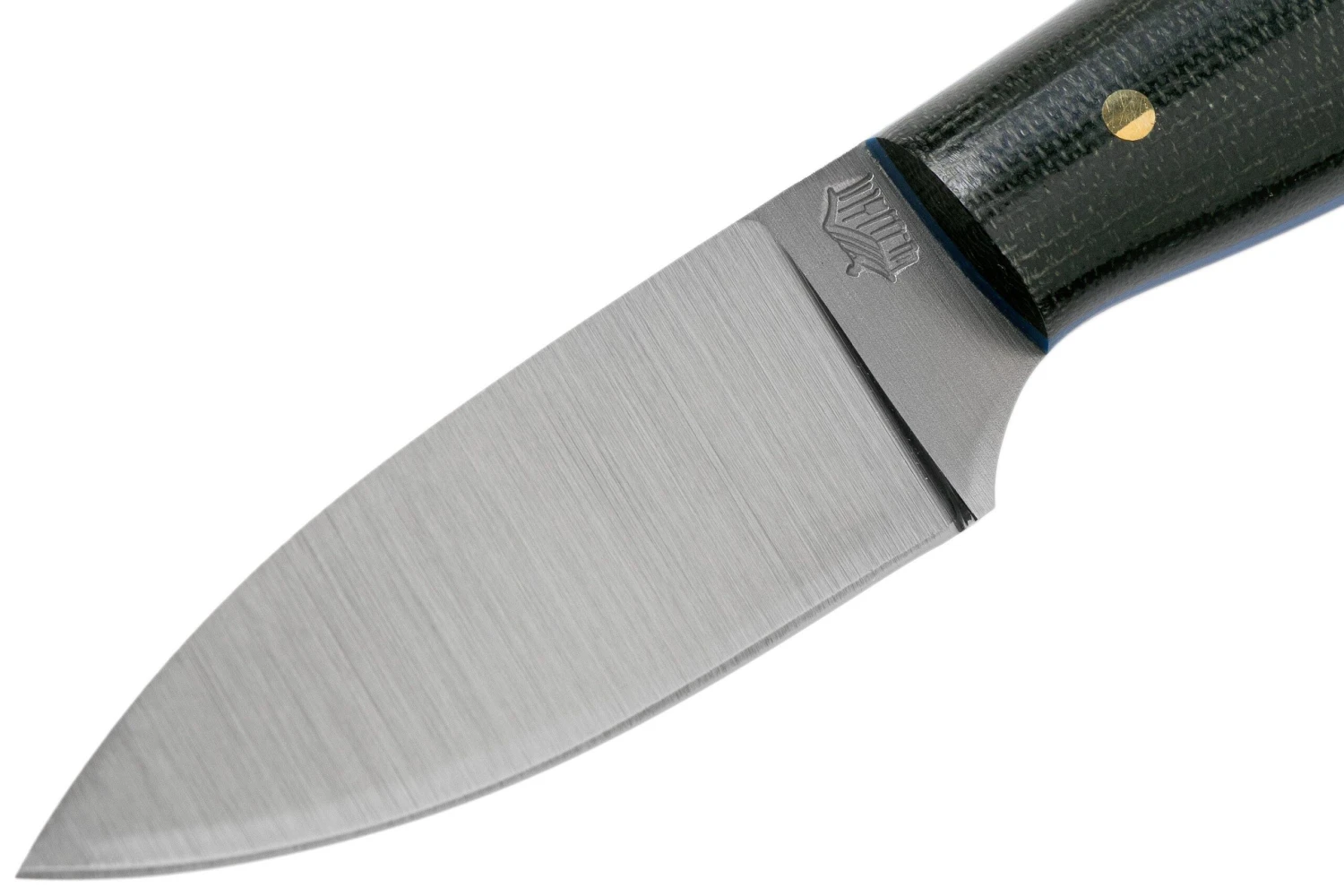 LT Wright Patriot, A2, Polished Black Micarta, Blue Liners, Leather Sheath, Cuchillo De Exterior 3 LT Wright Patriot, A2, Polished Black Micarta, Blue Liners, Leather Sheath, Cuchillo De Exterior - Imagen 3