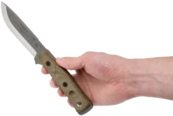 TOPS Knives B.O.B. Fieldcraft154CM Green Canvas Micarta BROS-154-GCM Cuchillo Bushcraft -Cuchillería Aventura TK BROS 154 GCM 06 tops knives scaled