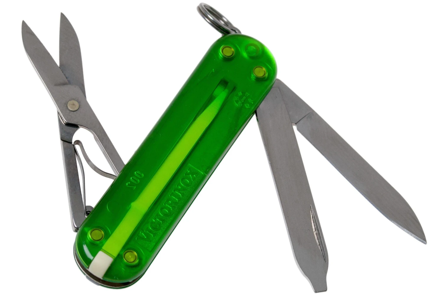 Victorinox Classic SD Translucent Colours, Green Tea 0.6223.T41G Swiss Navaja 2 Victorinox Classic SD Translucent Colours, Green Tea 0.6223.T41G Swiss Navaja - Imagen 2