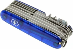 Victorinox SwissChamp Azul Transparente 1.6795.T2 Navaja Suiza -Cuchillería Aventura VT1 6795 T2 08 victorinox swisschamp 33 blauw transparant vt1 6795 t2 d8