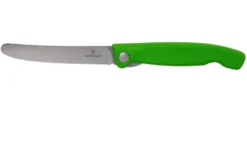 Victorinox SwissClassic 6.7836.F4B Cuchillo Plegable Dentado Para Verduras, Verde